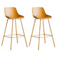 Modern Style Bar-stool Plastic Counter Bar Stool with Metal Legs Yellow 2 Piece Set Clearhalo 'Bar Furniture' 'Bar Stools' 'bar_stools' 'furn' 'furn_bar_stools' 'Furniture' 'furniture_bar_stools' 'Kitchen & Dining Furniture' 5002836