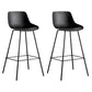 Modern Style Bar-stool Plastic Counter Bar Stool with Metal Legs Black 2 Piece Set Clearhalo 'Bar Furniture' 'Bar Stools' 'bar_stools' 'furn' 'furn_bar_stools' 'Furniture' 'furniture_bar_stools' 'Kitchen & Dining Furniture' 5002845