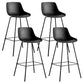 Modern Style Bar-stool Plastic Counter Bar Stool with Metal Legs Black 4 Piece Set Clearhalo 'Bar Furniture' 'Bar Stools' 'bar_stools' 'furn' 'furn_bar_stools' 'Furniture' 'furniture_bar_stools' 'Kitchen & Dining Furniture' 5002847