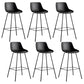 Modern Style Bar-stool Plastic Counter Bar Stool with Metal Legs Black 6 Piece Set Clearhalo 'Bar Furniture' 'Bar Stools' 'bar_stools' 'furn' 'furn_bar_stools' 'Furniture' 'furniture_bar_stools' 'Kitchen & Dining Furniture' 5002849