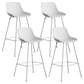 Modern Style Bar-stool Plastic Counter Bar Stool with Metal Legs White 4 Piece Set Clearhalo 'Bar Furniture' 'Bar Stools' 'bar_stools' 'furn' 'furn_bar_stools' 'Furniture' 'furniture_bar_stools' 'Kitchen & Dining Furniture' 5002853