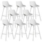 Modern Style Bar-stool Plastic Counter Bar Stool with Metal Legs White 8 Piece Set Clearhalo 'Bar Furniture' 'Bar Stools' 'bar_stools' 'furn' 'furn_bar_stools' 'Furniture' 'furniture_bar_stools' 'Kitchen & Dining Furniture' 5002855