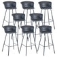 Industrial Style Bar-stool PU Leather Counter Bar Stool with Metal Legs Grey 8 Piece Set Clearhalo 'Bar Furniture' 'Bar Stools' 'bar_stools' 'furn' 'furn_bar_stools' 'Furniture' 'furniture_bar_stools' 'Kitchen & Dining Furniture' 5002863