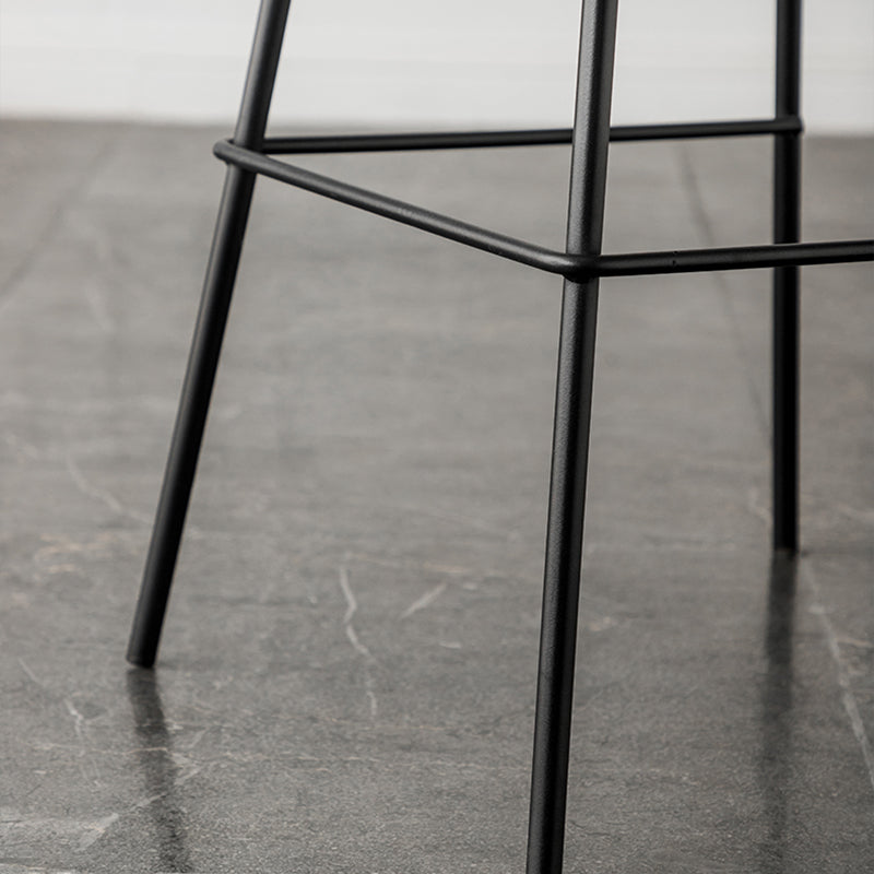 Industrial Style Bar-stool PU Leather Counter Bar Stool with Metal Legs Clearhalo 'Bar Furniture' 'Bar Stools' 'bar_stools' 'furn' 'furn_bar_stools' 'Furniture' 'furniture_bar_stools' 'Kitchen & Dining Furniture' 5002873