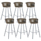 Industrial Style Bar-stool PU Leather Counter Bar Stool with Metal Legs Dark Coffee 6 Piece Set Clearhalo 'Bar Furniture' 'Bar Stools' 'bar_stools' 'furn' 'furn_bar_stools' 'Furniture' 'furniture_bar_stools' 'Kitchen & Dining Furniture' 5002877