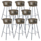Industrial Style Bar-stool PU Leather Counter Bar Stool with Metal Legs Dark Coffee 8 Piece Set Clearhalo 'Bar Furniture' 'Bar Stools' 'bar_stools' 'furn' 'furn_bar_stools' 'Furniture' 'furniture_bar_stools' 'Kitchen & Dining Furniture' 5002878
