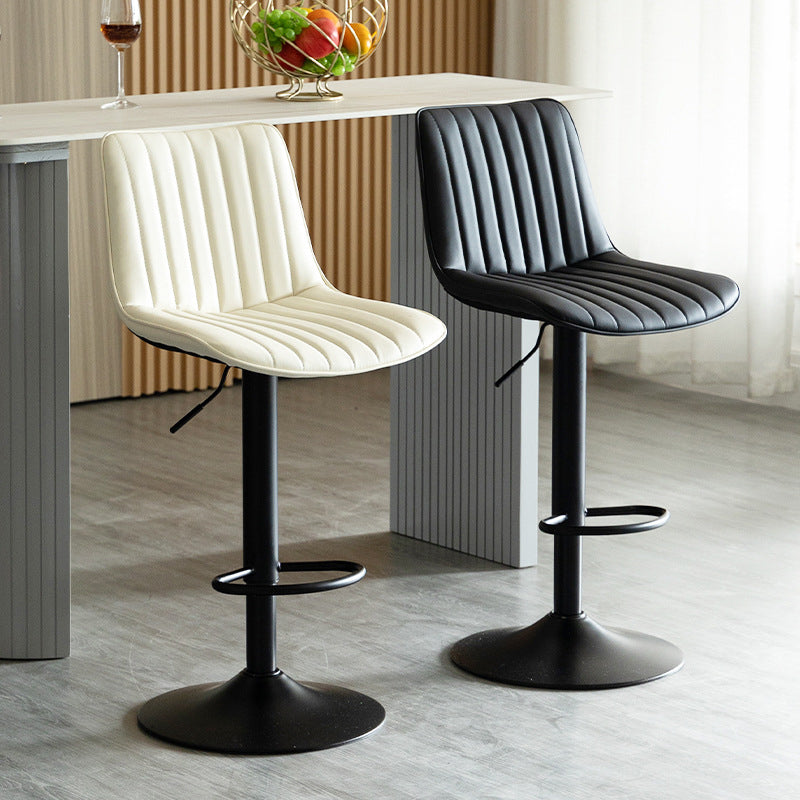Contemporary Style Bar-stool Adjustable Counter Bar Stool with Metal Legs for Home Clearhalo 'Bar Furniture' 'Bar Stools' 'bar_stools' 'furn' 'furn_bar_stools' 'Furniture' 'furniture_bar_stools' 'Kitchen & Dining Furniture' 5002888