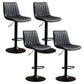 Contemporary Style Bar-stool Adjustable Counter Bar Stool with Metal Legs for Home Black 4 Piece Set Bar Stool(31"H) Clearhalo 'Bar Furniture' 'Bar Stools' 'bar_stools' 'furn' 'furn_bar_stools' 'Furniture' 'furniture_bar_stools' 'Kitchen & Dining Furniture' 5002890