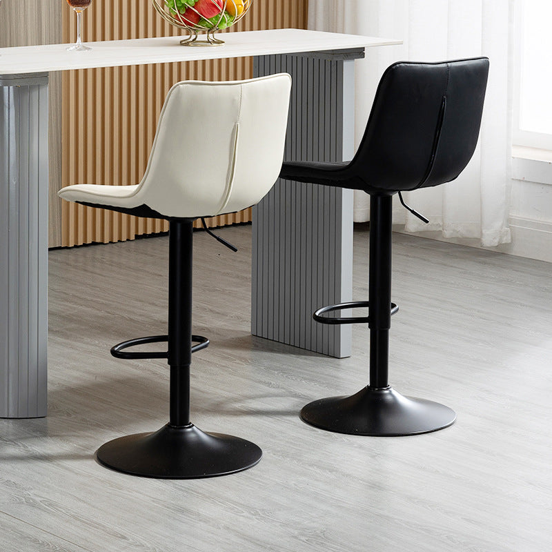 Contemporary Style Bar-stool Adjustable Counter Bar Stool with Metal Legs for Home Clearhalo 'Bar Furniture' 'Bar Stools' 'bar_stools' 'furn' 'furn_bar_stools' 'Furniture' 'furniture_bar_stools' 'Kitchen & Dining Furniture' 5002892