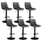 Contemporary Style Bar-stool Adjustable Counter Bar Stool with Metal Legs for Home Black 6 Piece Set Bar Stool(31"H) Clearhalo 'Bar Furniture' 'Bar Stools' 'bar_stools' 'furn' 'furn_bar_stools' 'Furniture' 'furniture_bar_stools' 'Kitchen & Dining Furniture' 5002893