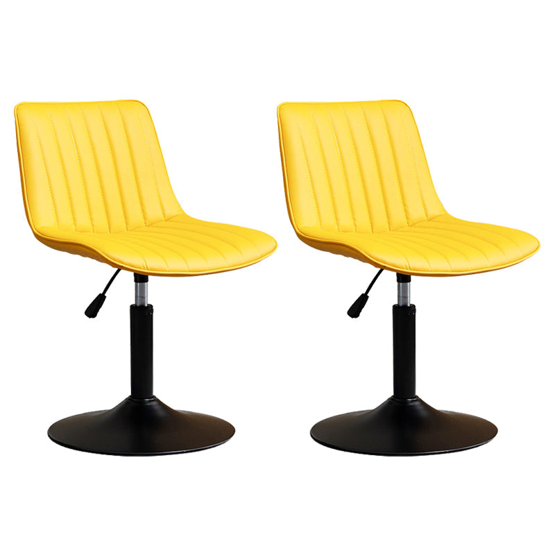Contemporary Style Bar-stool Adjustable Counter Bar Stool with Metal Legs for Home Yellow 2 Piece Set Short Stool(22"H) Clearhalo 'Bar Furniture' 'Bar Stools' 'bar_stools' 'furn' 'furn_bar_stools' 'Furniture' 'furniture_bar_stools' 'Kitchen & Dining Furniture' 5002897