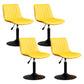 Contemporary Style Bar-stool Adjustable Counter Bar Stool with Metal Legs for Home Yellow 4 Piece Set Short Stool(22"H) Clearhalo 'Bar Furniture' 'Bar Stools' 'bar_stools' 'furn' 'furn_bar_stools' 'Furniture' 'furniture_bar_stools' 'Kitchen & Dining Furniture' 5002899