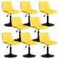Contemporary Style Bar-stool Adjustable Counter Bar Stool with Metal Legs for Home Yellow 8 Piece Set Short Stool(22"H) Clearhalo 'Bar Furniture' 'Bar Stools' 'bar_stools' 'furn' 'furn_bar_stools' 'Furniture' 'furniture_bar_stools' 'Kitchen & Dining Furniture' 5002903