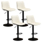 Contemporary Style Bar-stool Adjustable Counter Bar Stool with Metal Legs for Home White 4 Piece Set Bar Stool(31"H) Clearhalo 'Bar Furniture' 'Bar Stools' 'bar_stools' 'furn' 'furn_bar_stools' 'Furniture' 'furniture_bar_stools' 'Kitchen & Dining Furniture' 5002906