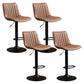 Contemporary Style Bar-stool Adjustable Counter Bar Stool with Metal Legs for Home Brown 4 Piece Set Bar Stool(31"H) Clearhalo 'Bar Furniture' 'Bar Stools' 'bar_stools' 'furn' 'furn_bar_stools' 'Furniture' 'furniture_bar_stools' 'Kitchen & Dining Furniture' 5002910