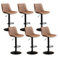 Contemporary Style Bar-stool Adjustable Counter Bar Stool with Metal Legs for Home Brown 6 Piece Set Bar Stool(31"H) Clearhalo 'Bar Furniture' 'Bar Stools' 'bar_stools' 'furn' 'furn_bar_stools' 'Furniture' 'furniture_bar_stools' 'Kitchen & Dining Furniture' 5002911