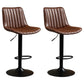 Contemporary Style Bar-stool Adjustable Counter Bar Stool with Metal Legs for Home Red Brown 2 Piece Set Bar Stool(31"H) Clearhalo 'Bar Furniture' 'Bar Stools' 'bar_stools' 'furn' 'furn_bar_stools' 'Furniture' 'furniture_bar_stools' 'Kitchen & Dining Furniture' 5002913
