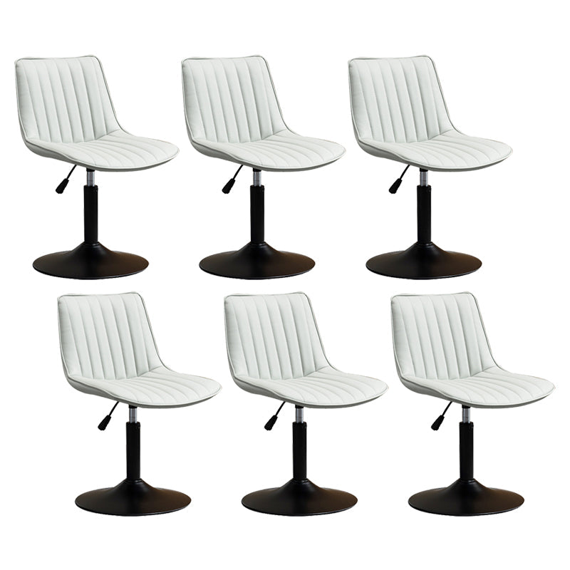 Contemporary Style Bar-stool Adjustable Counter Bar Stool with Metal Legs for Home Grey 6 Piece Set Short Stool(22"H) Clearhalo 'Bar Furniture' 'Bar Stools' 'bar_stools' 'furn' 'furn_bar_stools' 'Furniture' 'furniture_bar_stools' 'Kitchen & Dining Furniture' 5002919