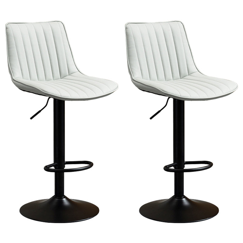 Contemporary Style Bar-stool Adjustable Counter Bar Stool with Metal Legs for Home Grey 2 Piece Set Bar Stool(31"H) Clearhalo 'Bar Furniture' 'Bar Stools' 'bar_stools' 'furn' 'furn_bar_stools' 'Furniture' 'furniture_bar_stools' 'Kitchen & Dining Furniture' 5002921