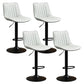 Contemporary Style Bar-stool Adjustable Counter Bar Stool with Metal Legs for Home Grey 4 Piece Set Bar Stool(31"H) Clearhalo 'Bar Furniture' 'Bar Stools' 'bar_stools' 'furn' 'furn_bar_stools' 'Furniture' 'furniture_bar_stools' 'Kitchen & Dining Furniture' 5002922
