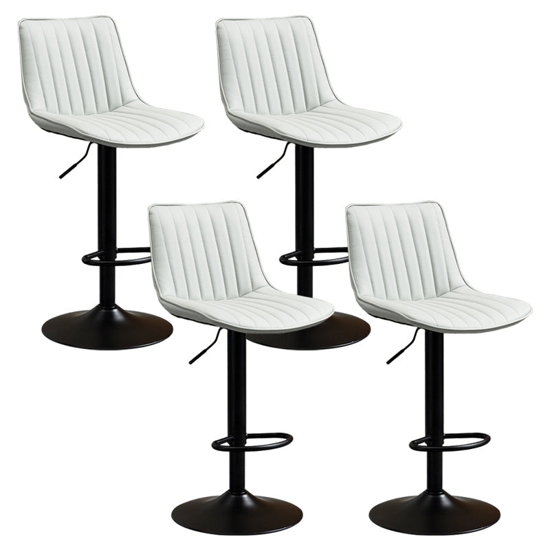Contemporary Style Bar-stool Adjustable Counter Bar Stool with Metal Legs for Home Grey 4 Piece Set Bar Stool(31"H) Clearhalo 'Bar Furniture' 'Bar Stools' 'bar_stools' 'furn' 'furn_bar_stools' 'Furniture' 'furniture_bar_stools' 'Kitchen & Dining Furniture' 5002922
