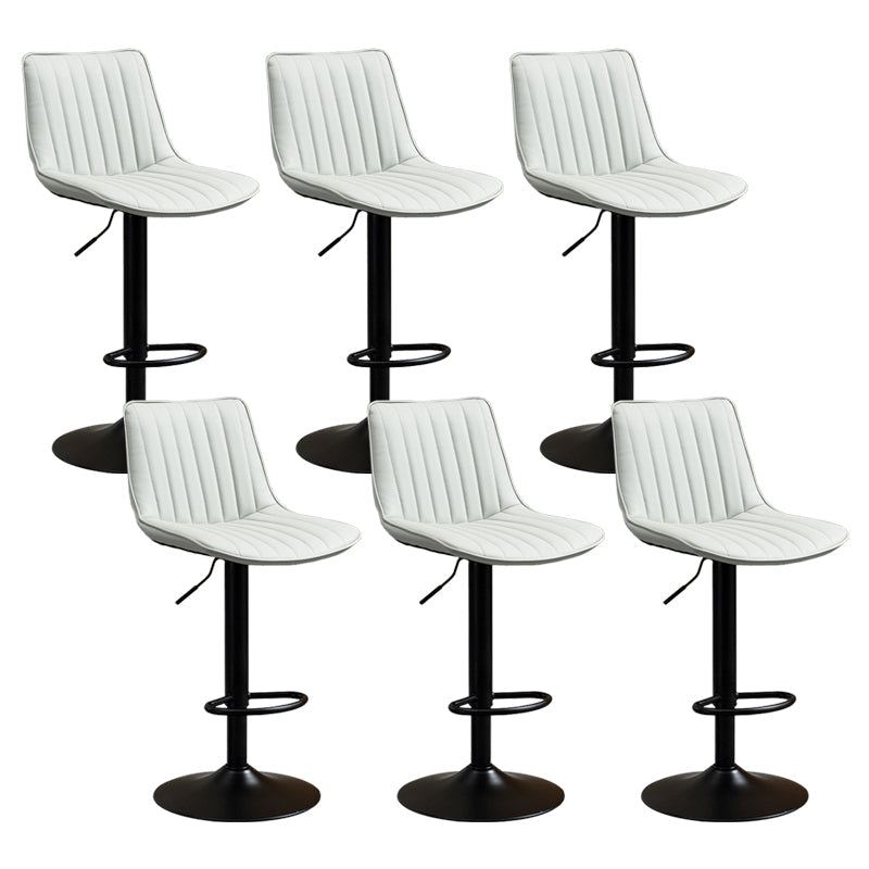 Contemporary Style Bar-stool Adjustable Counter Bar Stool with Metal Legs for Home Grey 6 Piece Set Bar Stool(31"H) Clearhalo 'Bar Furniture' 'Bar Stools' 'bar_stools' 'furn' 'furn_bar_stools' 'Furniture' 'furniture_bar_stools' 'Kitchen & Dining Furniture' 5002923