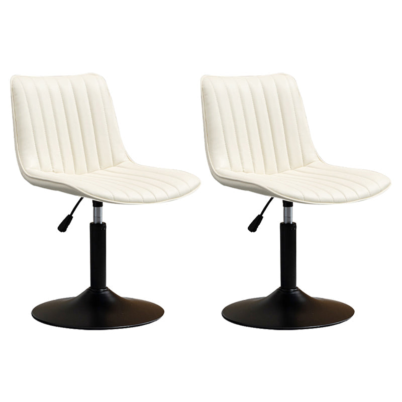 Contemporary Style Bar-stool Adjustable Counter Bar Stool with Metal Legs for Home White 2 Piece Set Short Stool(22"H) Clearhalo 'Bar Furniture' 'Bar Stools' 'bar_stools' 'furn' 'furn_bar_stools' 'Furniture' 'furniture_bar_stools' 'Kitchen & Dining Furniture' 5002929