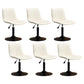 Contemporary Style Bar-stool Adjustable Counter Bar Stool with Metal Legs for Home White 6 Piece Set Short Stool(22"H) Clearhalo 'Bar Furniture' 'Bar Stools' 'bar_stools' 'furn' 'furn_bar_stools' 'Furniture' 'furniture_bar_stools' 'Kitchen & Dining Furniture' 5002931