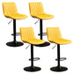 Contemporary Style Bar-stool Adjustable Counter Bar Stool with Metal Legs for Home Yellow 4 Piece Set Bar Stool(31"H) Clearhalo 'Bar Furniture' 'Bar Stools' 'bar_stools' 'furn' 'furn_bar_stools' 'Furniture' 'furniture_bar_stools' 'Kitchen & Dining Furniture' 5002938