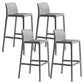Contemporary Stackable Bar-stool Plastic Counter Bar Stool with Plastic Legs for Home Grey 4 Piece Set Clearhalo 'Bar Furniture' 'Bar Stools' 'bar_stools' 'furn' 'furn_bar_stools' 'Furniture' 'furniture_bar_stools' 'Kitchen & Dining Furniture' 5002949