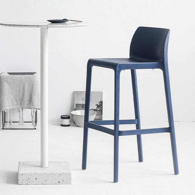 Contemporary Stackable Bar-stool Plastic Counter Bar Stool with Plastic Legs for Home Clearhalo 'Bar Furniture' 'Bar Stools' 'bar_stools' 'furn' 'furn_bar_stools' 'Furniture' 'furniture_bar_stools' 'Kitchen & Dining Furniture' 5002952