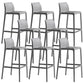 Contemporary Stackable Bar-stool Plastic Counter Bar Stool with Plastic Legs for Home Grey 8 Piece Set Clearhalo 'Bar Furniture' 'Bar Stools' 'bar_stools' 'furn' 'furn_bar_stools' 'Furniture' 'furniture_bar_stools' 'Kitchen & Dining Furniture' 5002953