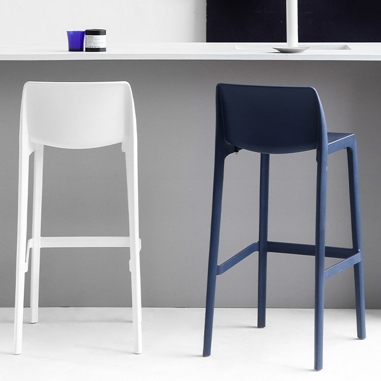 Contemporary Stackable Bar-stool Plastic Counter Bar Stool with Plastic Legs for Home Clearhalo 'Bar Furniture' 'Bar Stools' 'bar_stools' 'furn' 'furn_bar_stools' 'Furniture' 'furniture_bar_stools' 'Kitchen & Dining Furniture' 5002954
