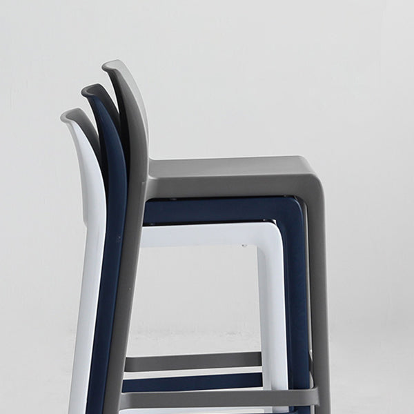 Contemporary Stackable Bar-stool Plastic Counter Bar Stool with Plastic Legs for Home Clearhalo 'Bar Furniture' 'Bar Stools' 'bar_stools' 'furn' 'furn_bar_stools' 'Furniture' 'furniture_bar_stools' 'Kitchen & Dining Furniture' 5002962