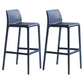 Contemporary Stackable Bar-stool Plastic Counter Bar Stool with Plastic Legs for Home Blue 2 Piece Set Clearhalo 'Bar Furniture' 'Bar Stools' 'bar_stools' 'furn' 'furn_bar_stools' 'Furniture' 'furniture_bar_stools' 'Kitchen & Dining Furniture' 5002972