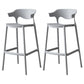 Nordic Stackable Bar-stool Plastic Counter Bar Stool with Plastic Legs for Home Grey 2 Piece Set Clearhalo 'Bar Furniture' 'Bar Stools' 'bar_stools' 'furn' 'furn_bar_stools' 'Furniture' 'furniture_bar_stools' 'Kitchen & Dining Furniture' 5002979