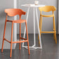 Nordic Stackable Bar-stool Plastic Counter Bar Stool with Plastic Legs for Home Clearhalo 'Bar Furniture' 'Bar Stools' 'bar_stools' 'furn' 'furn_bar_stools' 'Furniture' 'furniture_bar_stools' 'Kitchen & Dining Furniture' 5002980