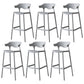 Nordic Stackable Bar-stool Plastic Counter Bar Stool with Plastic Legs for Home Grey 6 Piece Set Clearhalo 'Bar Furniture' 'Bar Stools' 'bar_stools' 'furn' 'furn_bar_stools' 'Furniture' 'furniture_bar_stools' 'Kitchen & Dining Furniture' 5002983