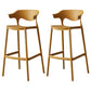 Nordic Stackable Bar-stool Plastic Counter Bar Stool with Plastic Legs for Home Yellow 2 Piece Set Clearhalo 'Bar Furniture' 'Bar Stools' 'bar_stools' 'furn' 'furn_bar_stools' 'Furniture' 'furniture_bar_stools' 'Kitchen & Dining Furniture' 5002986