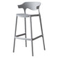 Nordic Stackable Bar-stool Plastic Counter Bar Stool with Plastic Legs for Home Clearhalo 'Bar Furniture' 'Bar Stools' 'bar_stools' 'furn' 'furn_bar_stools' 'Furniture' 'furniture_bar_stools' 'Kitchen & Dining Furniture' 5002987