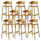 Nordic Stackable Bar-stool Plastic Counter Bar Stool with Plastic Legs for Home Yellow 8 Piece Set Clearhalo 'Bar Furniture' 'Bar Stools' 'bar_stools' 'furn' 'furn_bar_stools' 'Furniture' 'furniture_bar_stools' 'Kitchen & Dining Furniture' 5002992