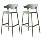 Nordic Stackable Bar-stool Plastic Counter Bar Stool with Plastic Legs for Home Green 2 Piece Set Clearhalo 'Bar Furniture' 'Bar Stools' 'bar_stools' 'furn' 'furn_bar_stools' 'Furniture' 'furniture_bar_stools' 'Kitchen & Dining Furniture' 5002994