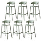 Nordic Stackable Bar-stool Plastic Counter Bar Stool with Plastic Legs for Home Green 6 Piece Set Clearhalo 'Bar Furniture' 'Bar Stools' 'bar_stools' 'furn' 'furn_bar_stools' 'Furniture' 'furniture_bar_stools' 'Kitchen & Dining Furniture' 5002999
