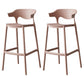 Nordic Stackable Bar-stool Plastic Counter Bar Stool with Plastic Legs for Home Pink 2 Piece Set Clearhalo 'Bar Furniture' 'Bar Stools' 'bar_stools' 'furn' 'furn_bar_stools' 'Furniture' 'furniture_bar_stools' 'Kitchen & Dining Furniture' 5003006