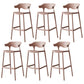 Nordic Stackable Bar-stool Plastic Counter Bar Stool with Plastic Legs for Home Pink 6 Piece Set Clearhalo 'Bar Furniture' 'Bar Stools' 'bar_stools' 'furn' 'furn_bar_stools' 'Furniture' 'furniture_bar_stools' 'Kitchen & Dining Furniture' 5003008