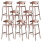Nordic Stackable Bar-stool Plastic Counter Bar Stool with Plastic Legs for Home Pink 8 Piece Set Clearhalo 'Bar Furniture' 'Bar Stools' 'bar_stools' 'furn' 'furn_bar_stools' 'Furniture' 'furniture_bar_stools' 'Kitchen & Dining Furniture' 5003009