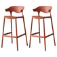 Nordic Stackable Bar-stool Plastic Counter Bar Stool with Plastic Legs for Home Orange 2 Piece Set Clearhalo 'Bar Furniture' 'Bar Stools' 'bar_stools' 'furn' 'furn_bar_stools' 'Furniture' 'furniture_bar_stools' 'Kitchen & Dining Furniture' 5003014