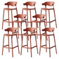 Nordic Stackable Bar-stool Plastic Counter Bar Stool with Plastic Legs for Home Orange 8 Piece Set Clearhalo 'Bar Furniture' 'Bar Stools' 'bar_stools' 'furn' 'furn_bar_stools' 'Furniture' 'furniture_bar_stools' 'Kitchen & Dining Furniture' 5003017