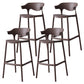Nordic Stackable Bar-stool Plastic Counter Bar Stool with Plastic Legs for Home Coffee 4 Piece Set Clearhalo 'Bar Furniture' 'Bar Stools' 'bar_stools' 'furn' 'furn_bar_stools' 'Furniture' 'furniture_bar_stools' 'Kitchen & Dining Furniture' 5003019