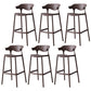 Nordic Stackable Bar-stool Plastic Counter Bar Stool with Plastic Legs for Home Coffee 6 Piece Set Clearhalo 'Bar Furniture' 'Bar Stools' 'bar_stools' 'furn' 'furn_bar_stools' 'Furniture' 'furniture_bar_stools' 'Kitchen & Dining Furniture' 5003020